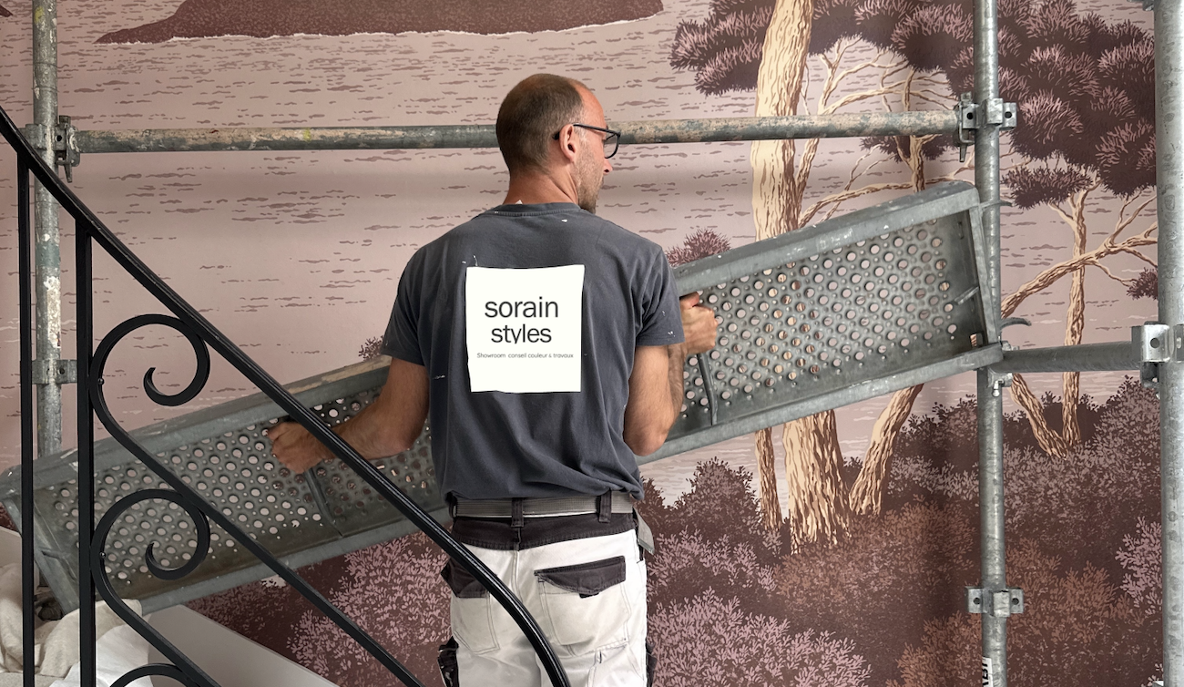 Projet Carnot - Pose de panoramiques et peintures Farrow & Ball dans une maison bordelaise
